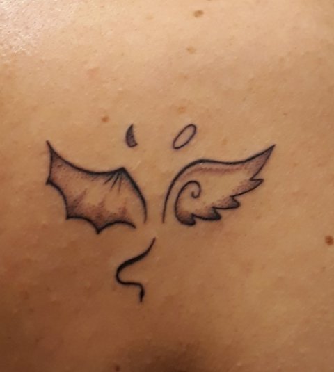 Tina - angel & devil: real inked placement tattoo photo thumbnail