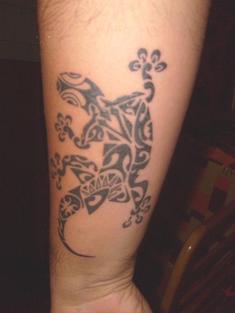 Vincenzo - Gecko: real inked placement tattoo photo thumbnail