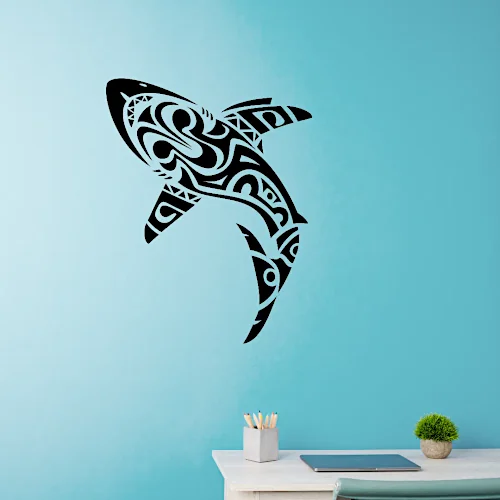 Melanesian shark tattoo